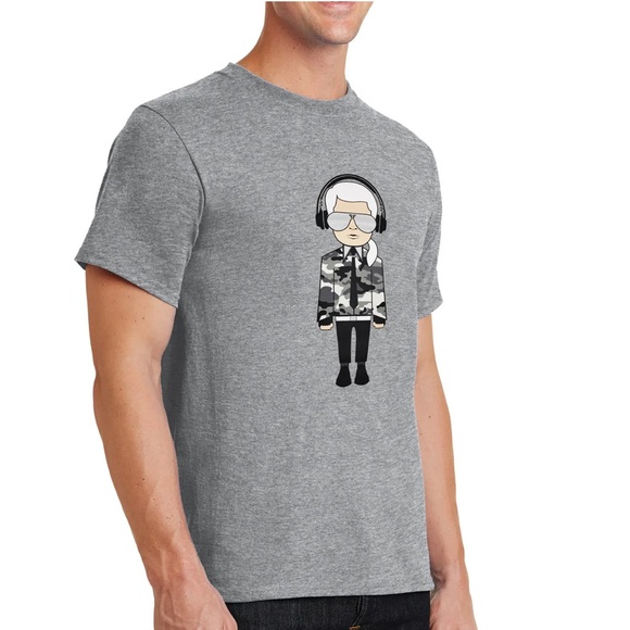Karl Lagerfeld Other - Karl Lagerfeld Men's Heather Gray Graphic Tee